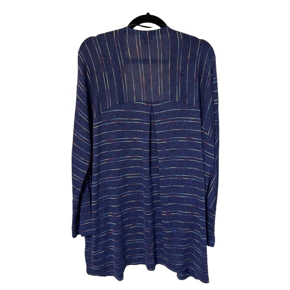 Torrid Women’s Dolman Open Front Blue Striped Cardigan‎ Sweater,Size 0/12 - Picture 7 of 11